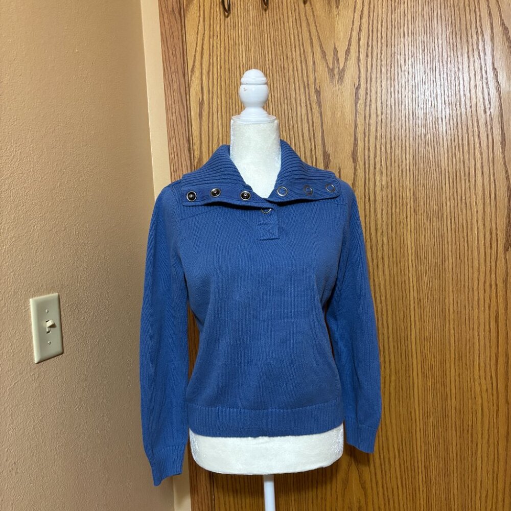 Studio Works lightly worn Ladies PM Blue pullover Sweater